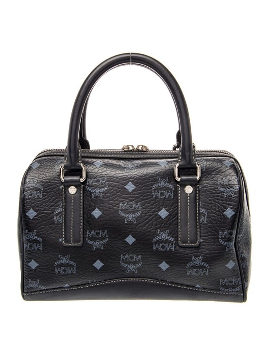 MCM Handbags - MCM Black Visetos Logo Satchel